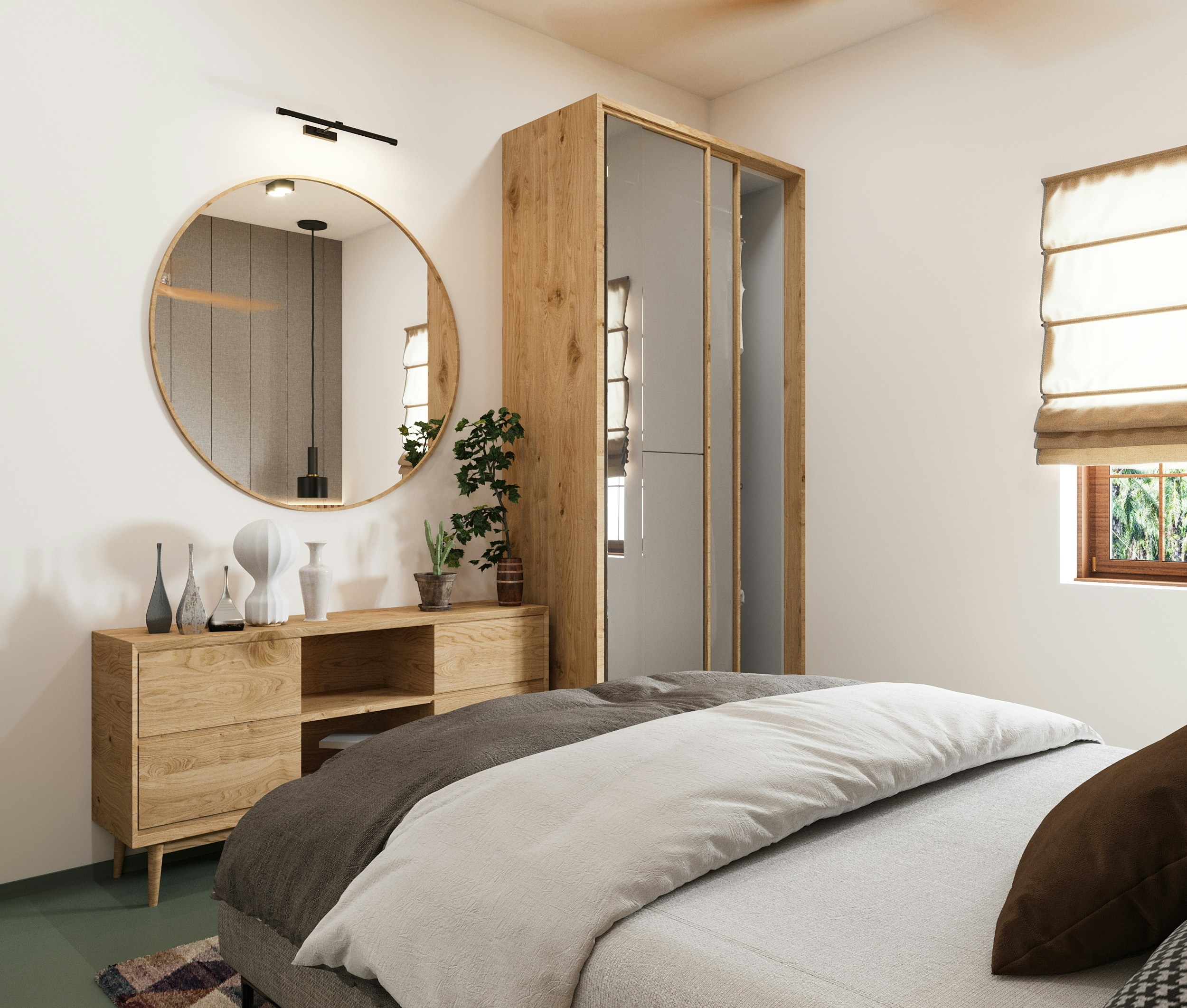 Elevate Your Bedroom Aesthetic with the Dumos Arched Floor Mirror